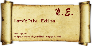 Maróthy Edina névjegykártya